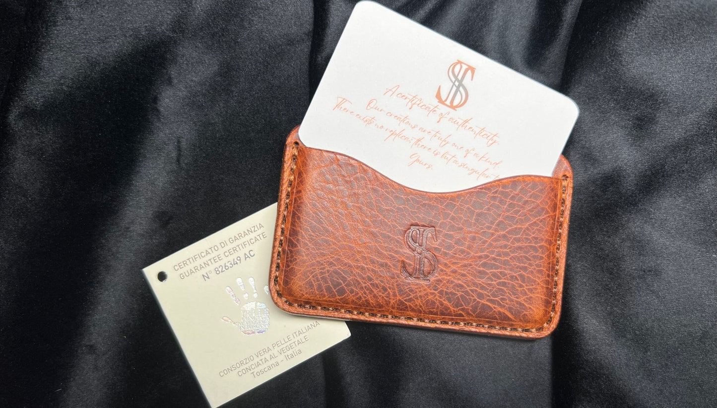 The Elite Curve Leather Card Holder - S&I Sticker Store