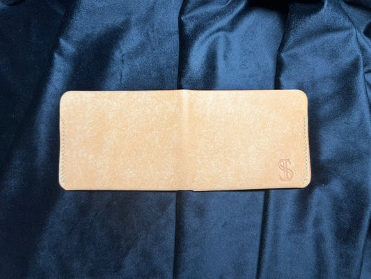 Hand crafted Premium Leather Bifold Wallet - Slim Minimalist Design - S&I Sticker Store