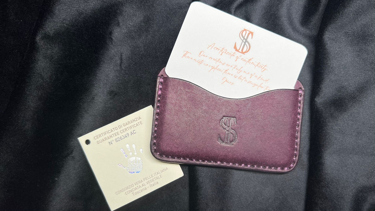 The Elite Curve Leather Card Holder - S&I Sticker Store