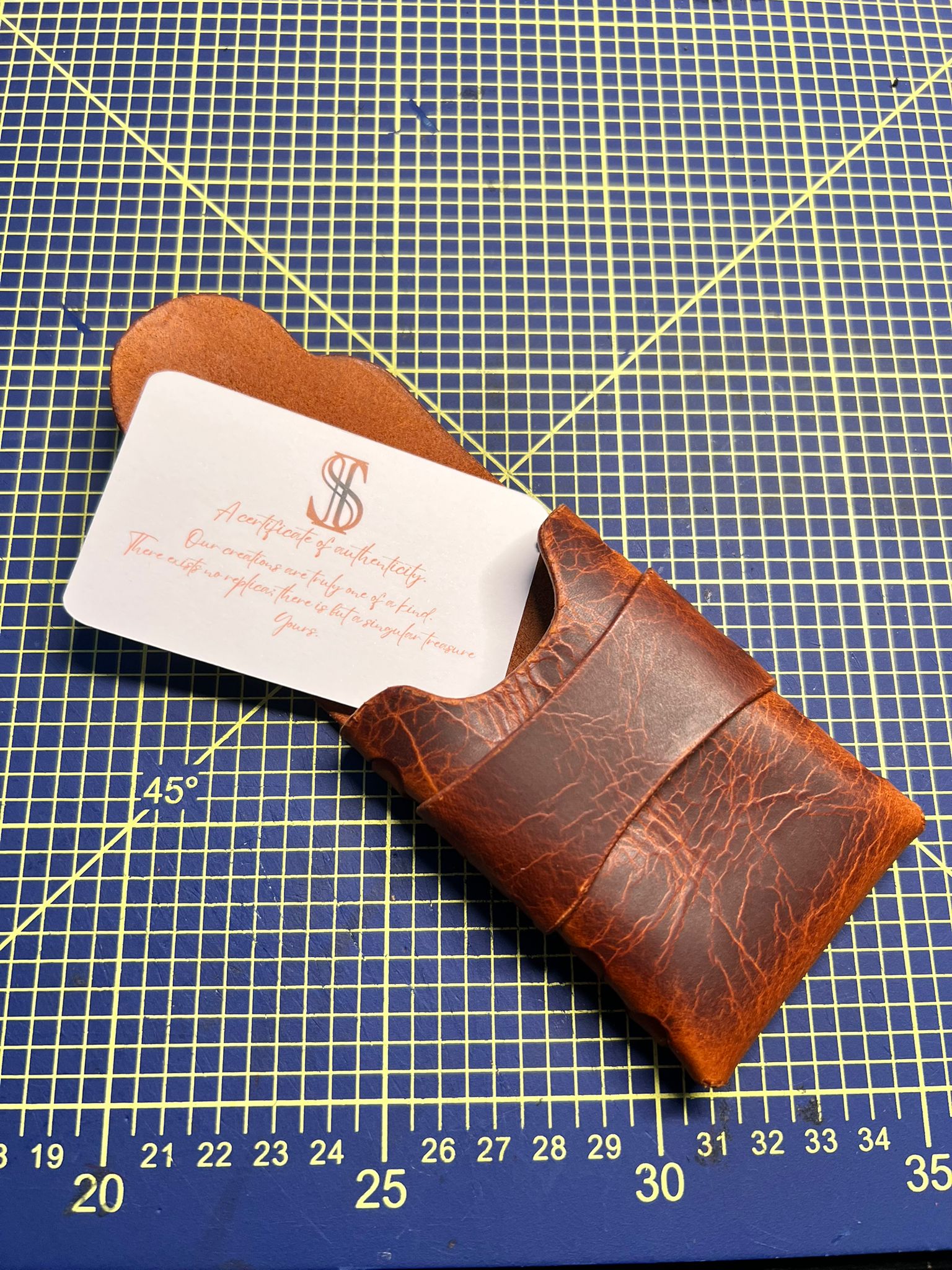 Handcrafted Leather Card Holder Wallet – Minimalist Everyday Carry - S&I Sticker Store