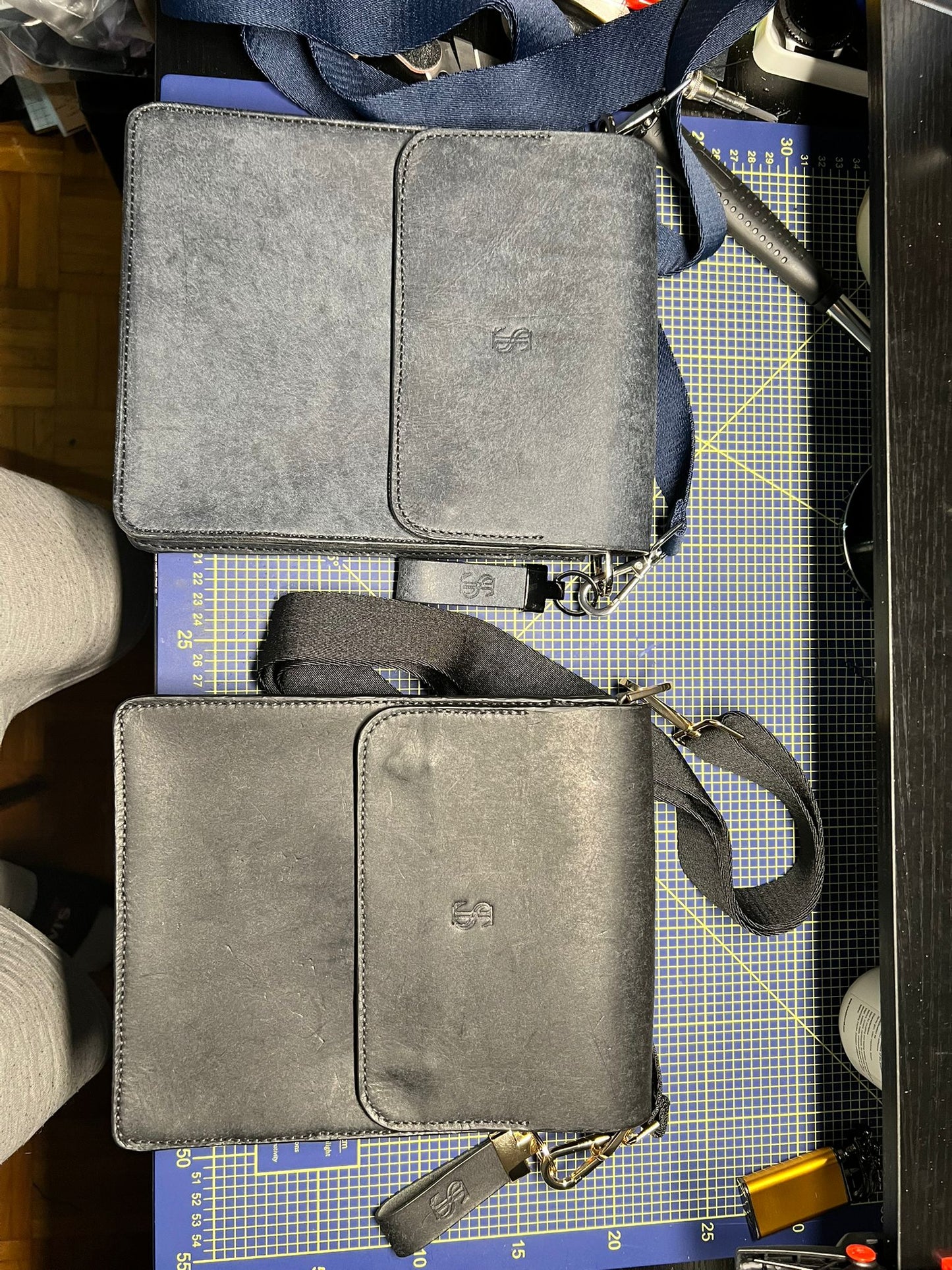 Handmade Italian Leather Crossbody Bag – Minimalist Artisan Design - S&I Sticker Store