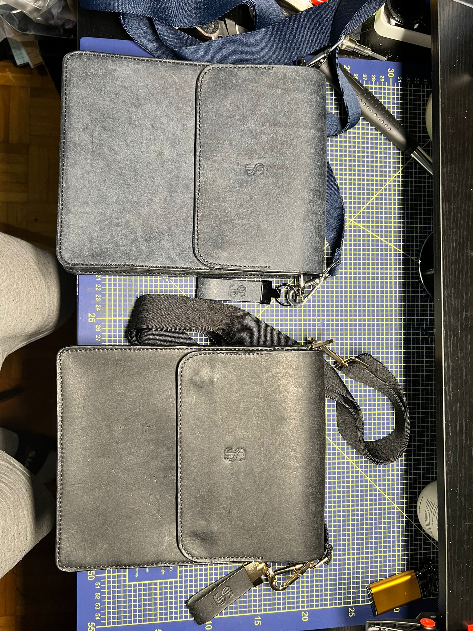 Handmade Italian Leather Crossbody Bag – Minimalist Artisan Design - S&I Sticker Store