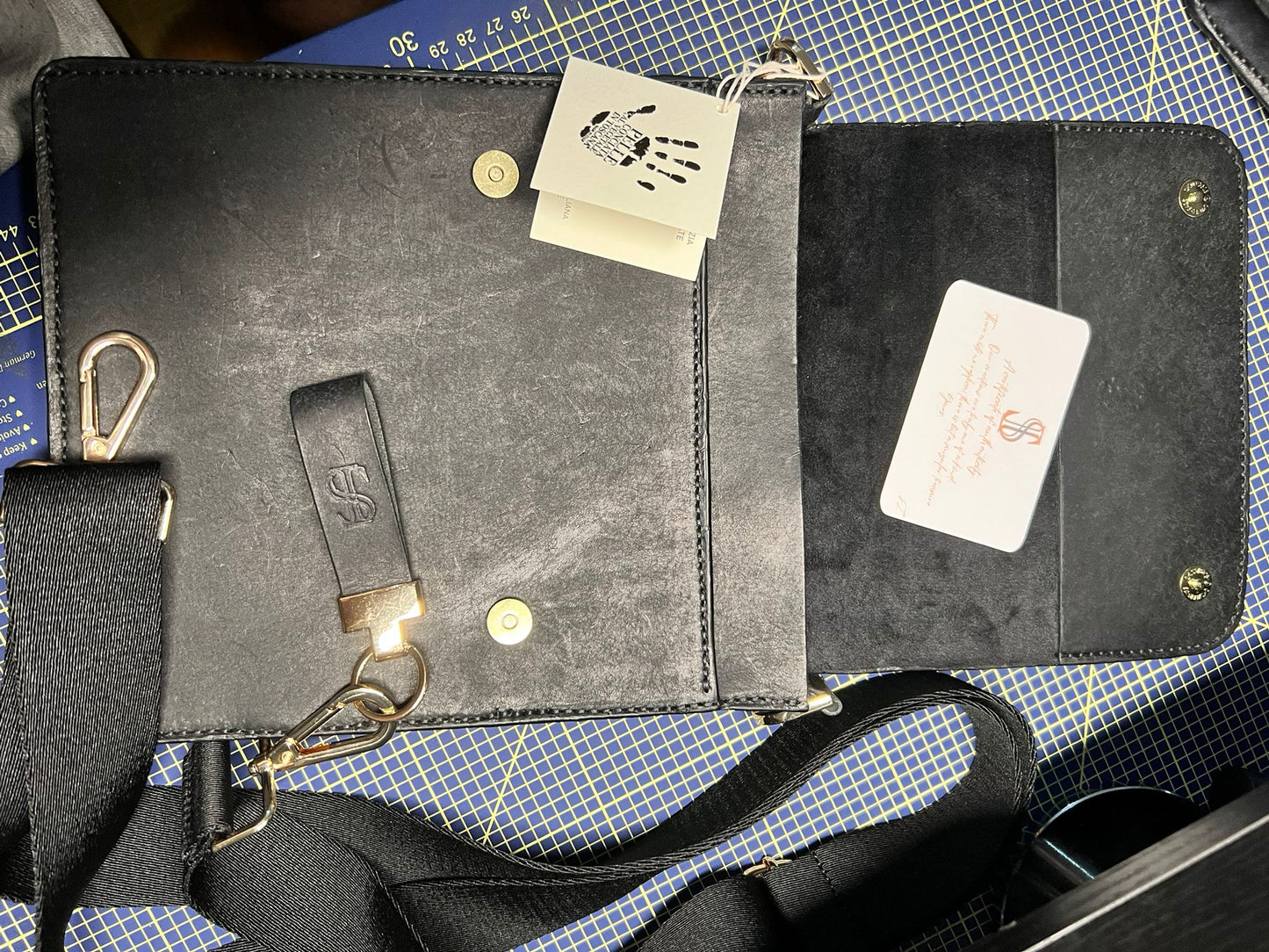 Handmade Italian Leather Crossbody Bag – Minimalist Artisan Design - S&I Sticker Store