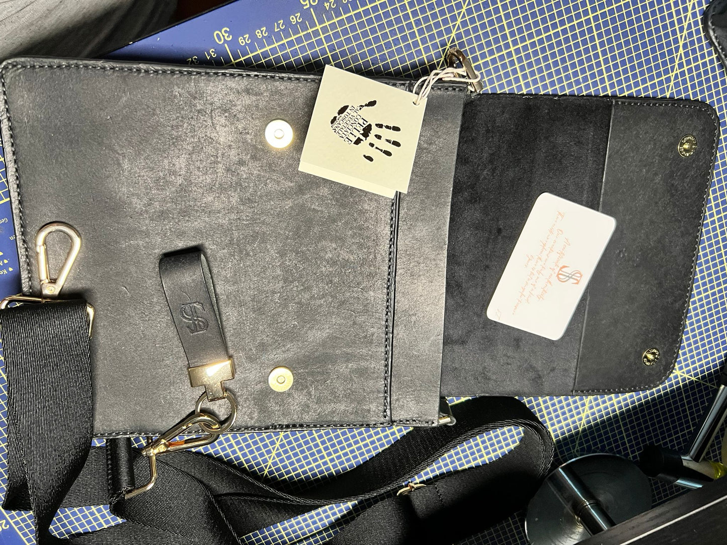 Handmade Italian Leather Crossbody Bag – Minimalist Artisan Design - S&I Sticker Store