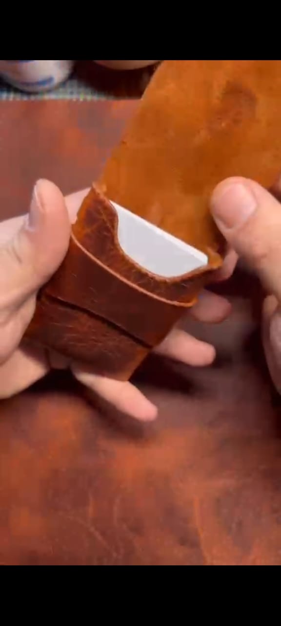 Handcrafted Leather Card Holder Wallet – Minimalist Everyday Carry - S&I Sticker Store